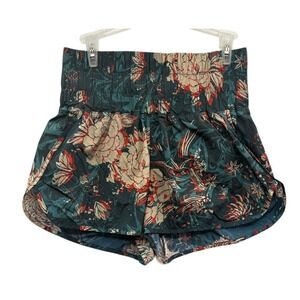 Free People Movement Floral Running Shorts Lined High Rise Active Boho Sporty M